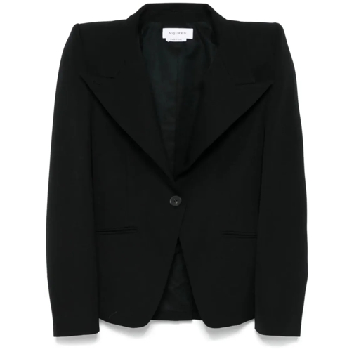 Alexander McQueen Black Twisted Spliced ​​Jacket Black Blazer