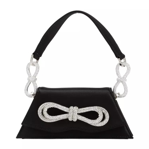 Mach&Mach Samantha Double Bow Glitter Handbag Black Crossbodytas