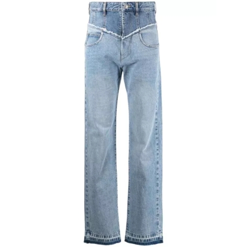 Isabel Marant Light Blue Noemie Straight-Leg Denim Jeans Blue 