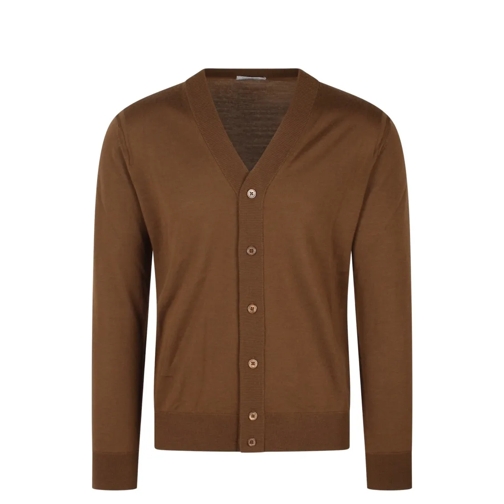 Paolo Pecora Cardigan V-Neck Cardigan Brown