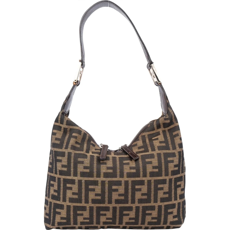 Fendi Schultertasche Fendi FF Monogram Zucca Hobo Shoulder Bag mehrfarbig
