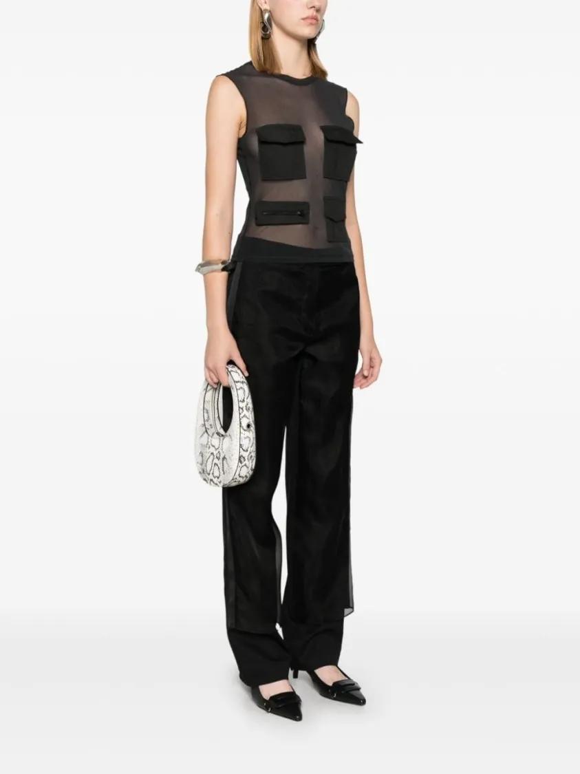 Coperni Hobo bags Snake Print Mini Swipe Bag in grijs