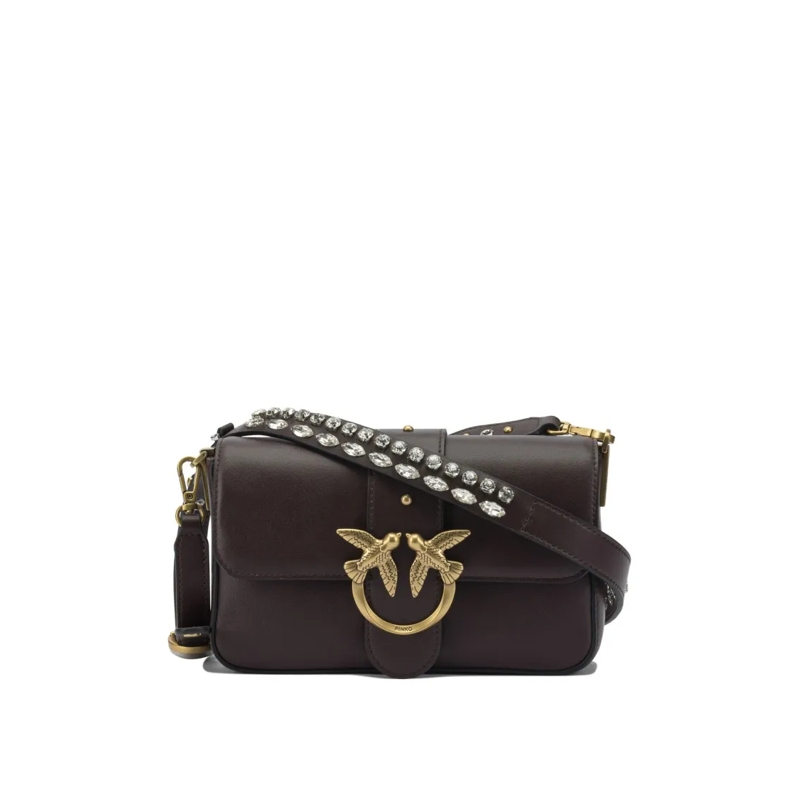 Pinko Schultertasche Leather Shoulder Bag Black