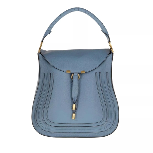 Chloé Marcie Tote Bag Leather Gentle Blue Borsa a tracolla