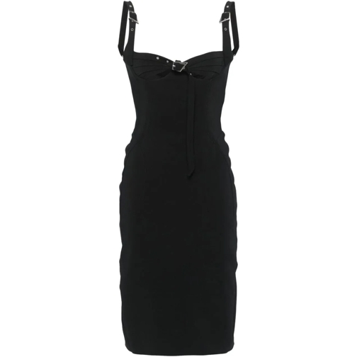 Mugler Midi-Kleider Dresses Black schwarz