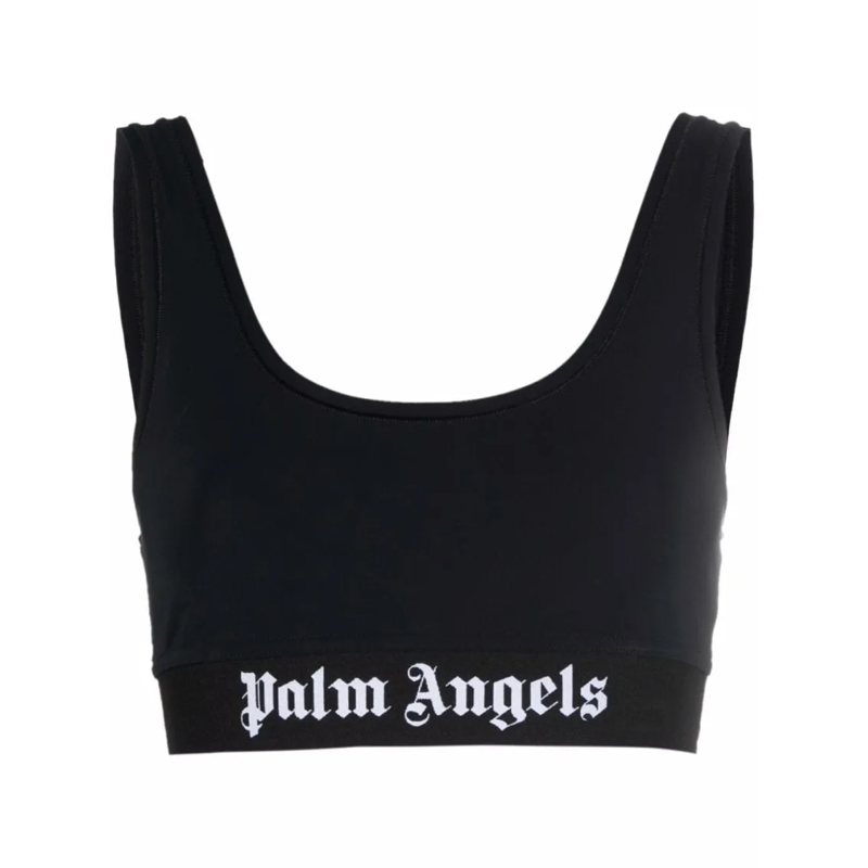 Palm Angels Top Black Cropped Top Black