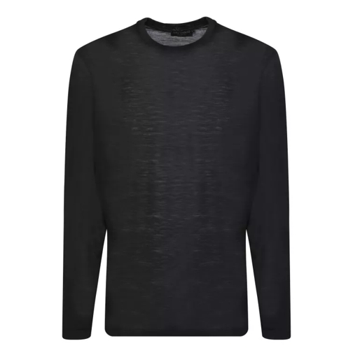 Dell'oglio Jersey And Wool T-Shirt Black 
