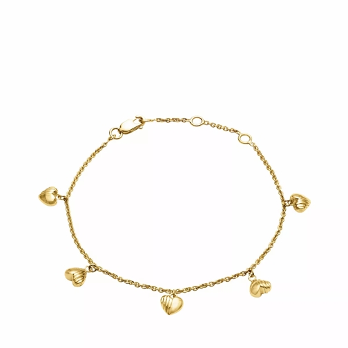 Rachel Jackson London Untamed  Deco Hearts Gold Bracelet Gold Armband