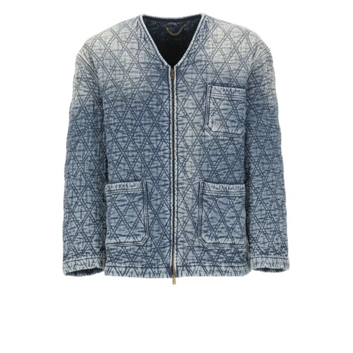 Golden Goose  Blue Cotton Padded Jacket Blue