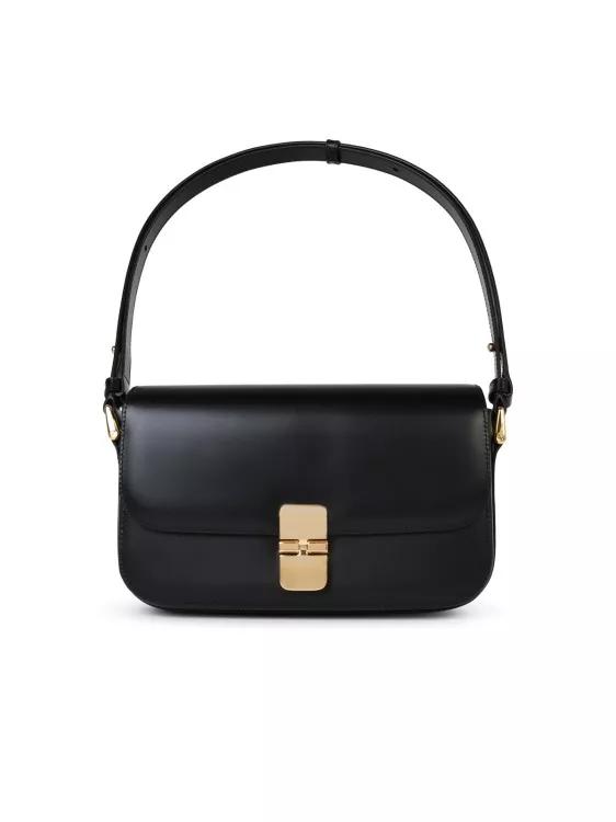 A.P.C. Shopper - Grace Bguette%27 Black Smooth Leather Crossbody Bag - Gr. unisize - in Schwarz - für Damen