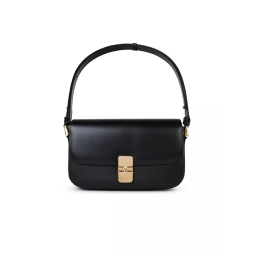 A.P.C. Grace Bguette' Black Smooth Leather Crossbody Bag Black Sac à bandoulière