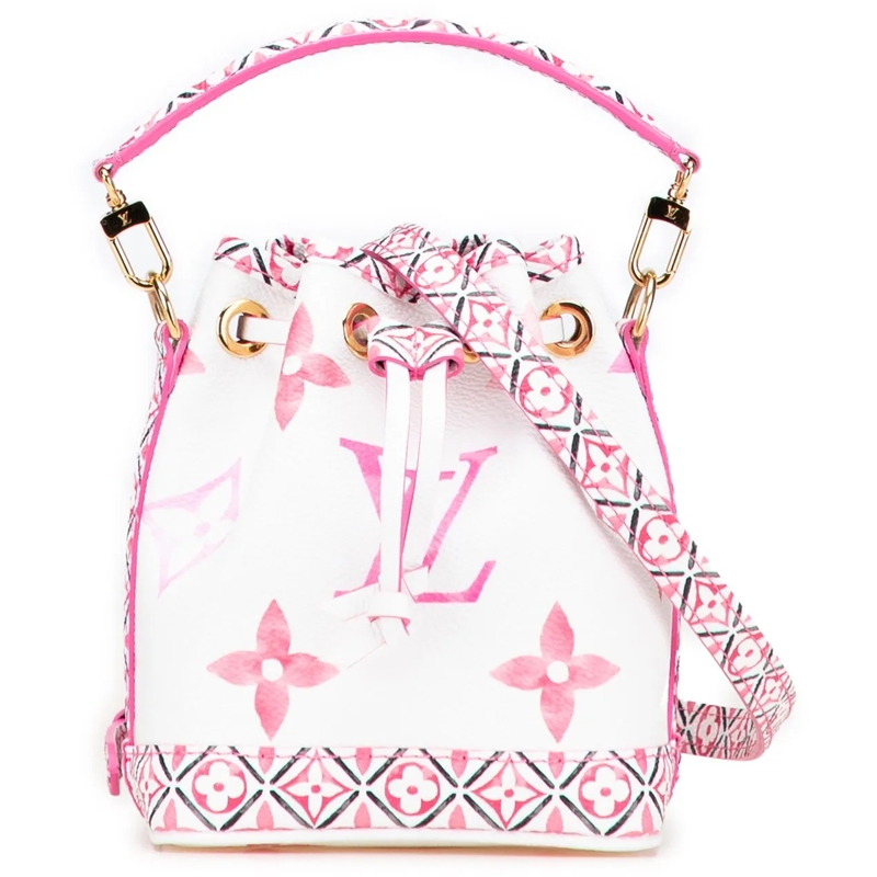 Louis Vuitton Schultertasche Monogram Watercolor Giant By the Pool Nano Noe weiß