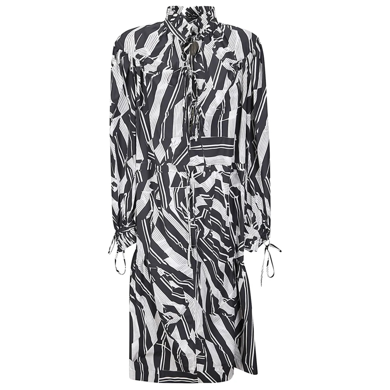 Dries Van Noten Kleid Weave Dress Grey