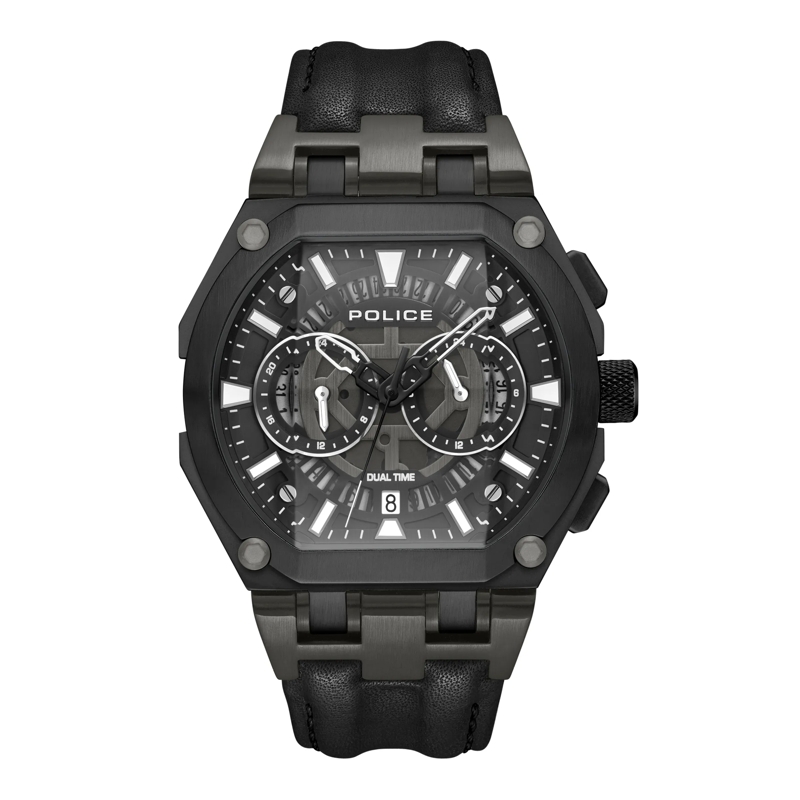 Police Automatikuhr Quarzuhr Shield schwarz