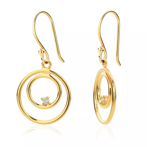 DIAMADA 14KT (585) Diamond Earrings Yellow Gold Drop Earring
