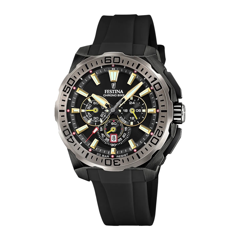 Festina Chronograph Chrono Bike Uhr Schwarz