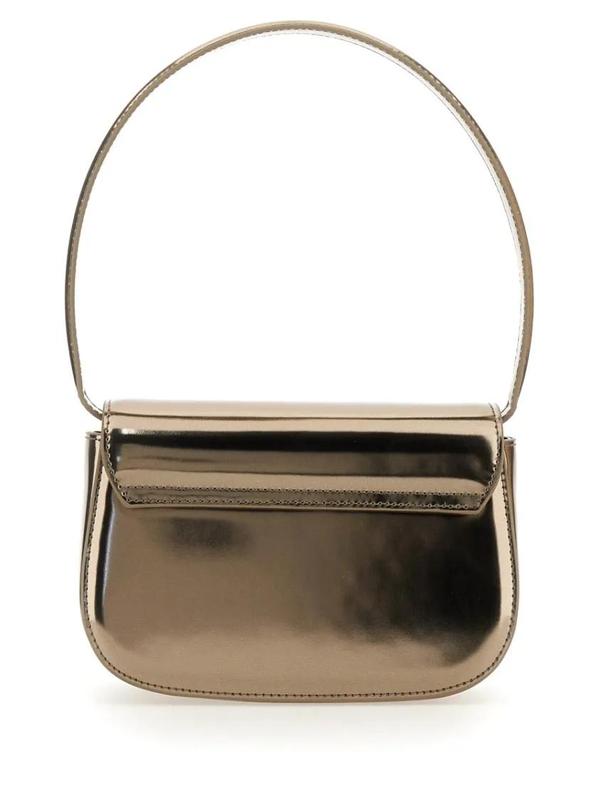 Diesel Hobo bags Metallic Finish Shoulder Bag With Distinctive Oval in goud