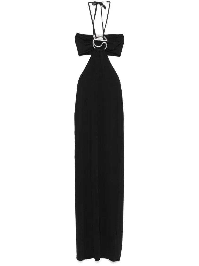 Thumbnail - Coperni - Halterneck Black Maxi Dress - Größe M - schwarz
