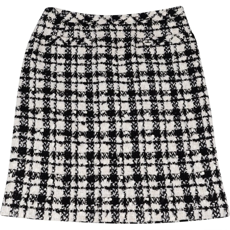 Chanel Midirock Chanel Classic Tweed Pailetten Skirt (DE 38 / FR40 beige