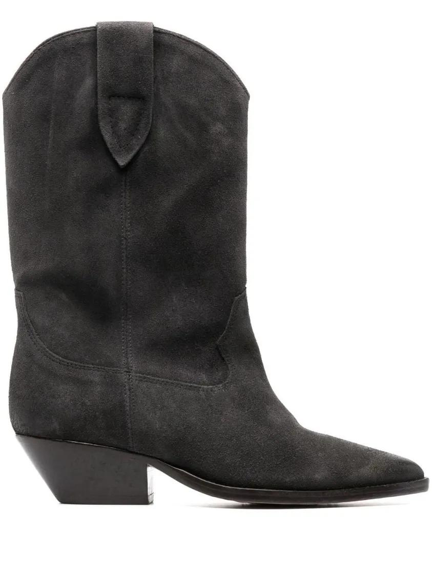 Isabel Marant Stiefel - Duerto Leather Boots - Gr. 37 (EU) - in Grau - für Damen