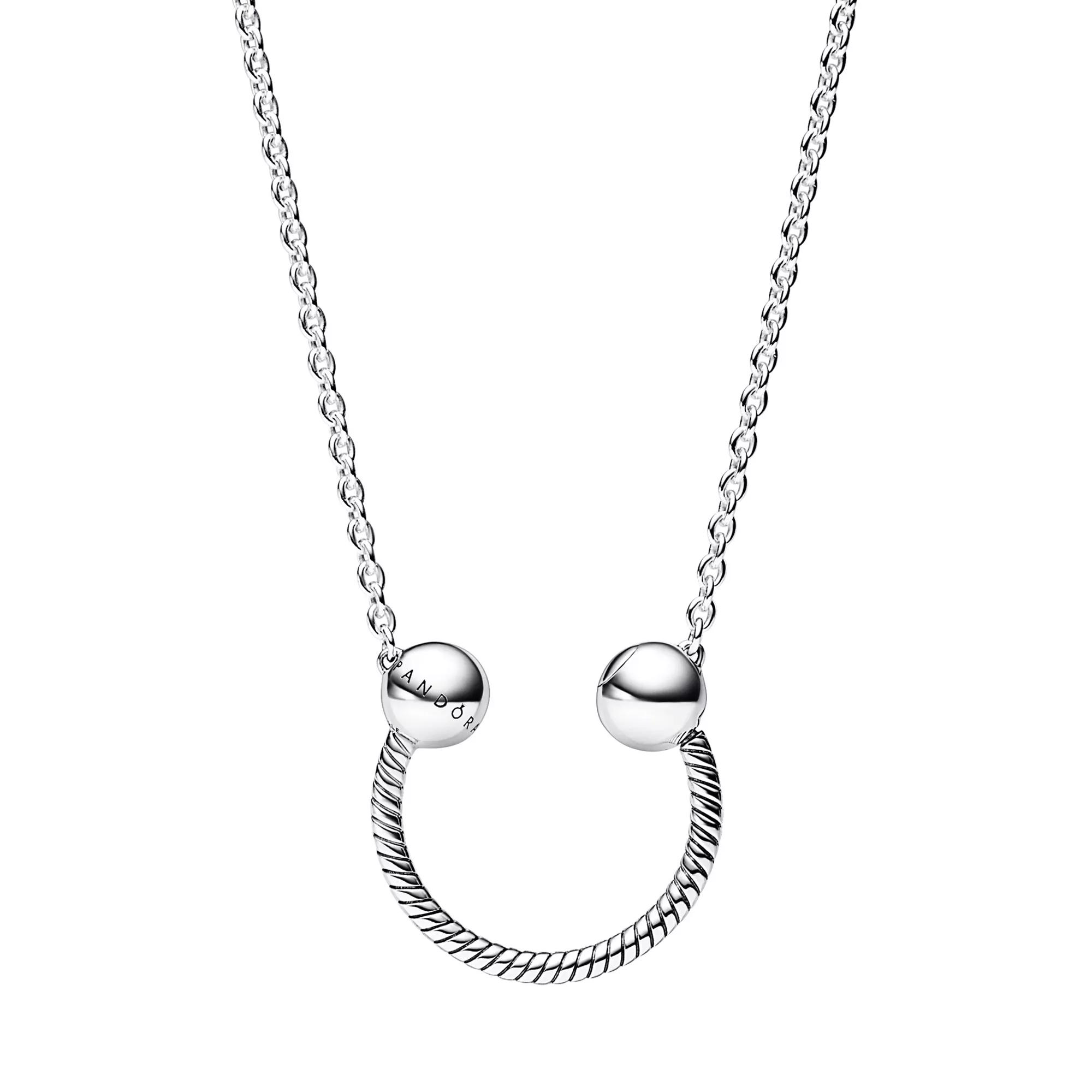 Pandora silver ball hot sale chain necklace