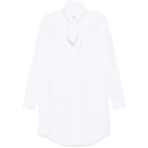 AMI Paris Mini-Kleider White Scarf Shirt Dress White