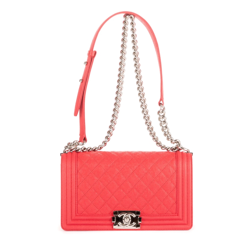 Chanel Crossbody Bag Boy Medium rot