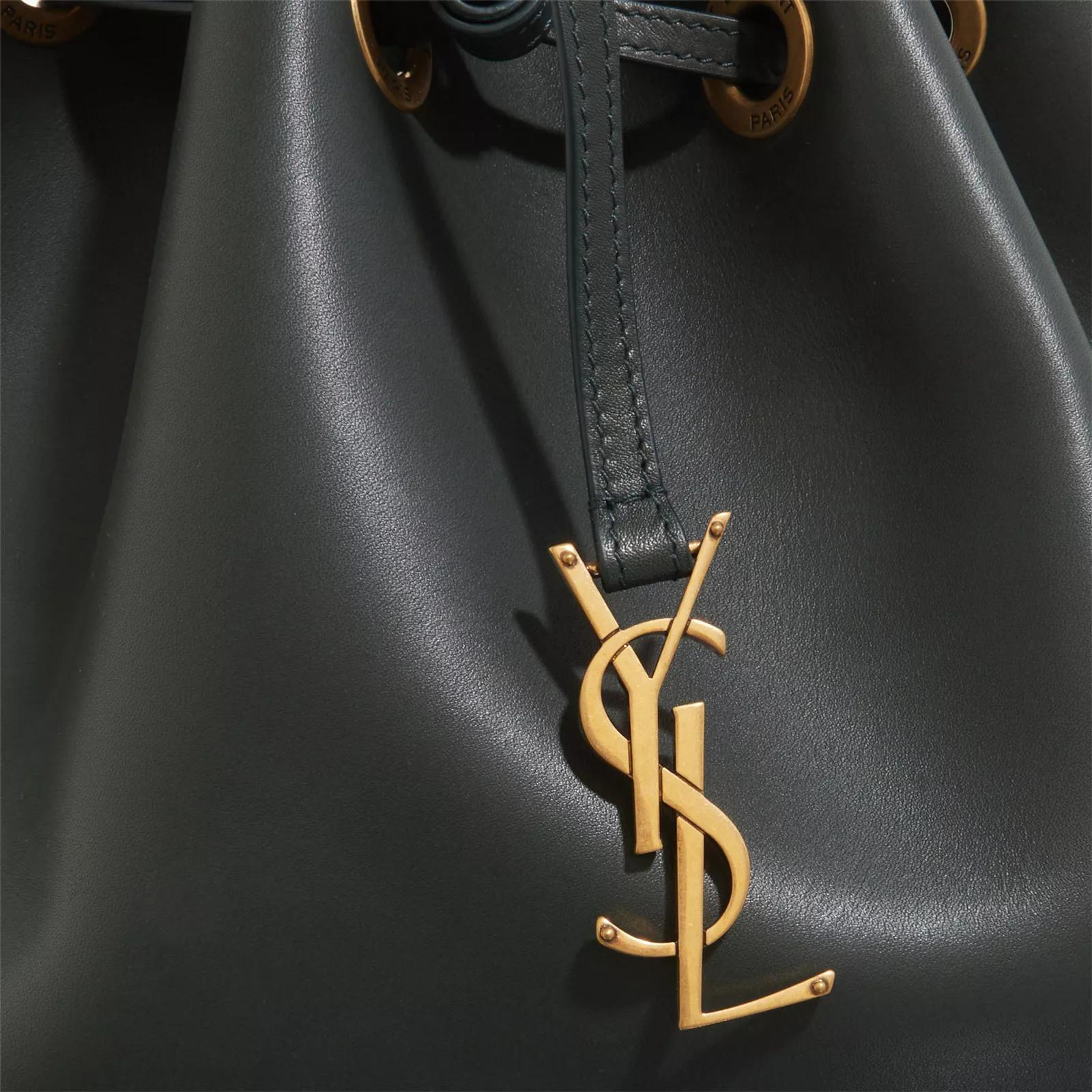 Saint Laurent Bucket bags Paris Medium Soft Leather in groen