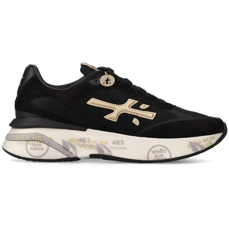 Premiata Low-Top-Sneaker Sneakers Moerund in suede e tessuto tecnico nero schwarz