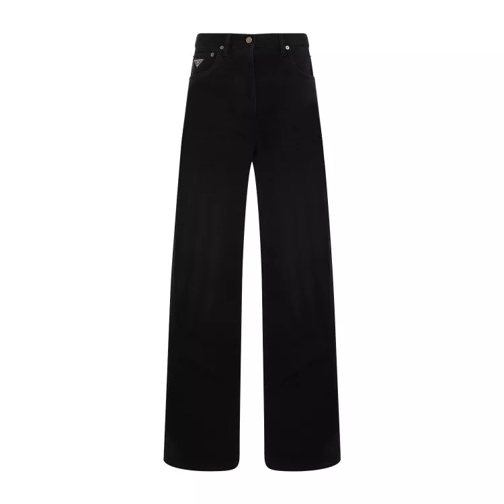 Prada Black Cotton Jeans Black 