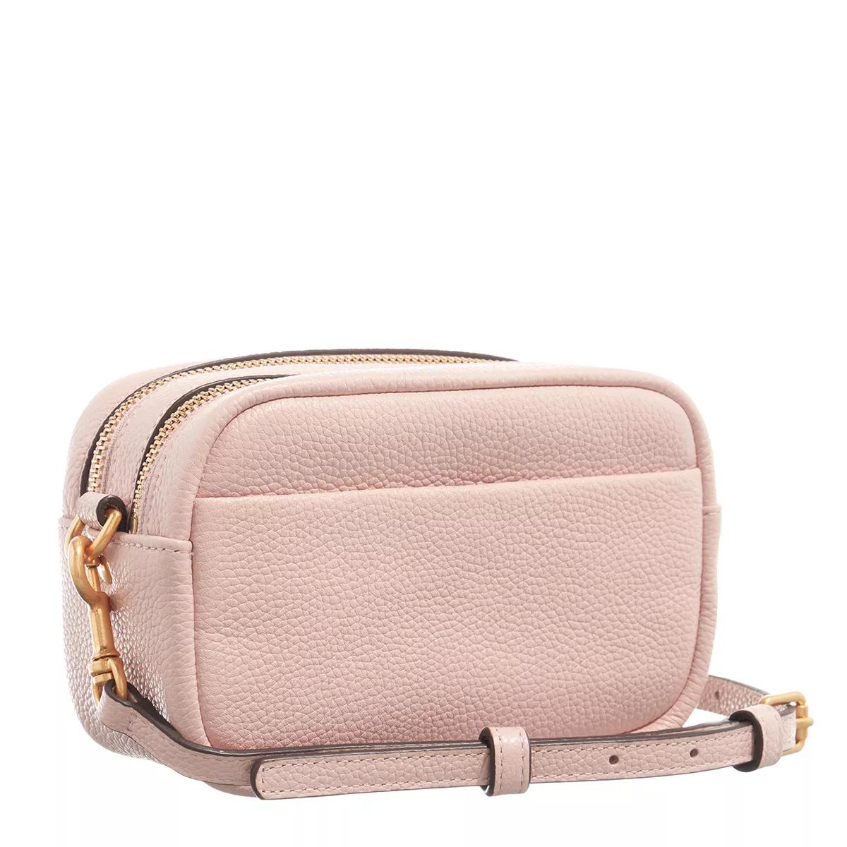 NWT Tory Burch Perry Bombe Mini Leather Crossbody Bag Shell Pink