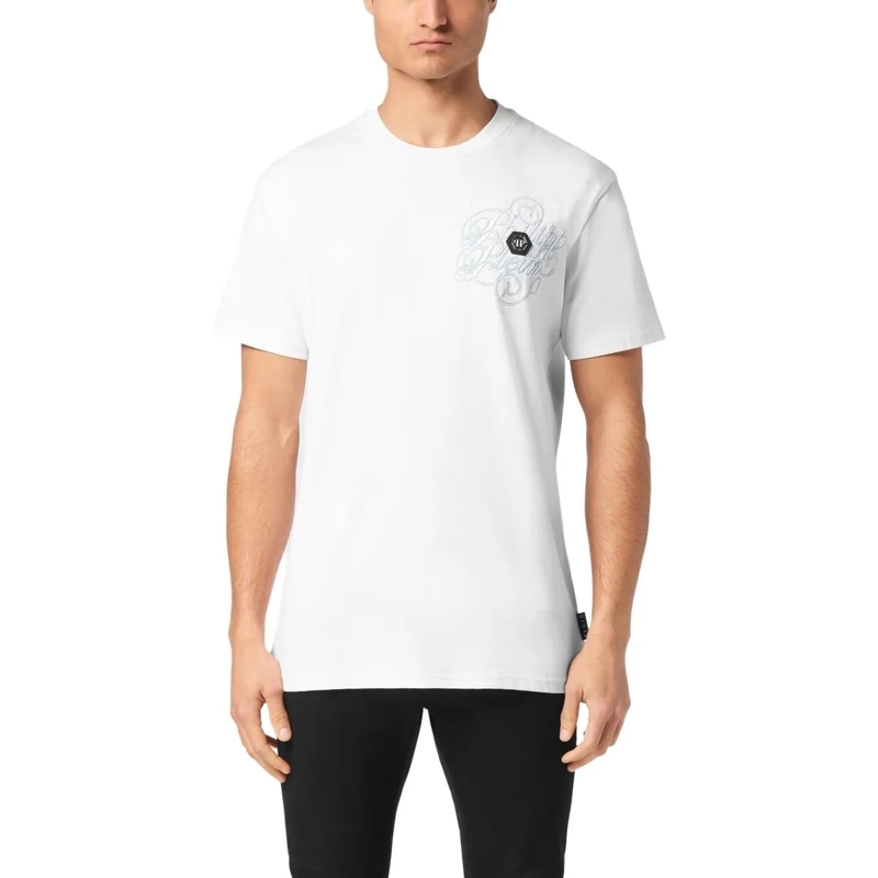 Philipp Plein T-Shirt T-Shirt Mit Schmucksteinen weiss(Image 4)