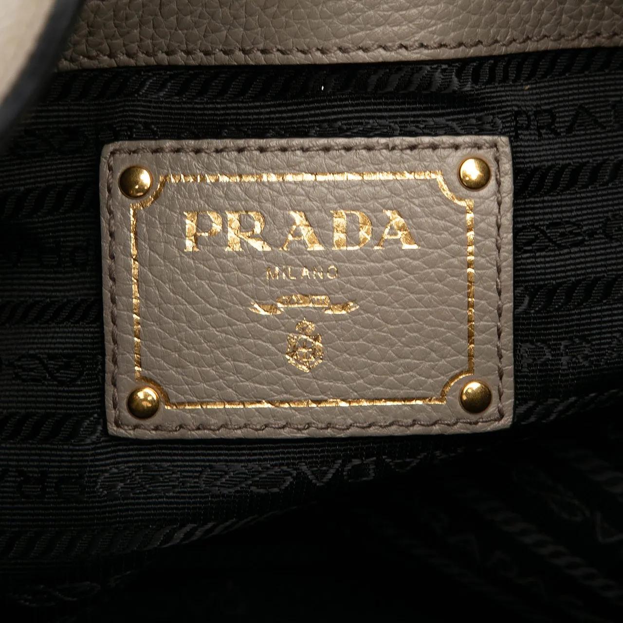 Thumbnail - Prada Shopper - Vitello Phenix Logo Tote - Gr. unisize - in Grau - für Damen