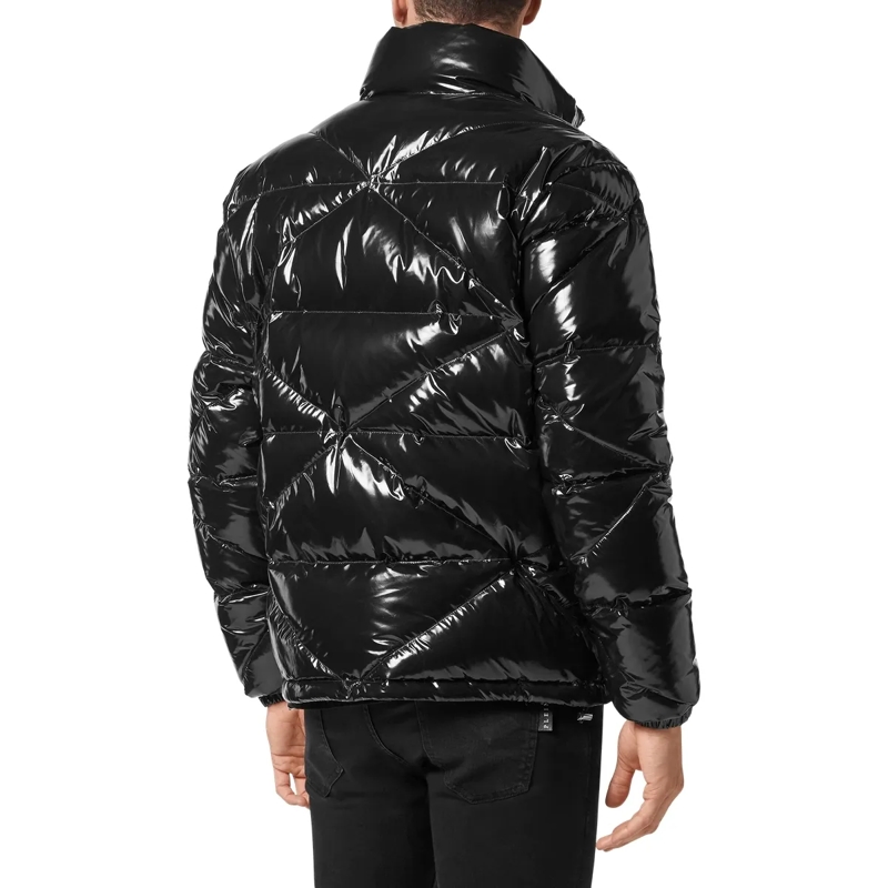 Philipp Plein Lederjacke Jacke Hexagon schwarz(Image 2)