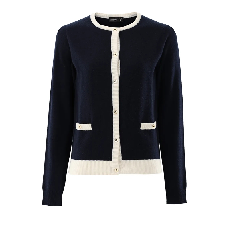 VAN LAACK Strickjacke Jacke Uni dunkel-blau