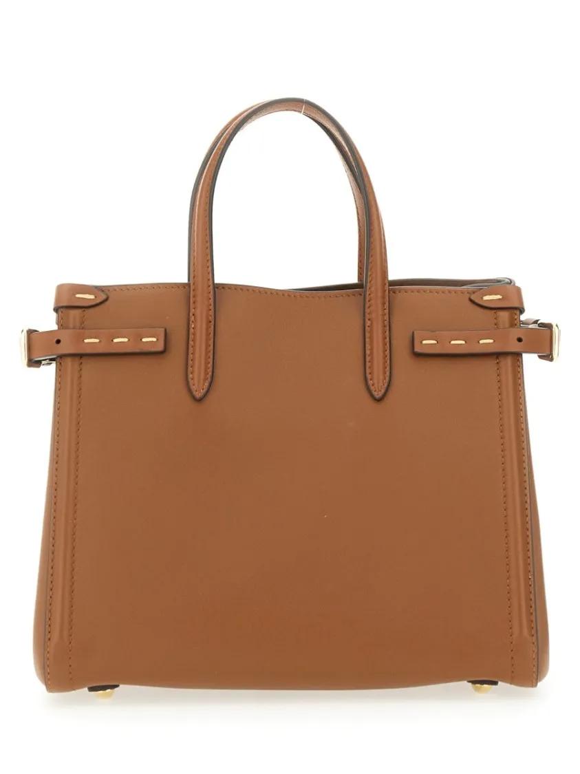 Valentino Garavani Shoppers & Totes Small "Antibes" Calfskin Shopping Bag in bruin