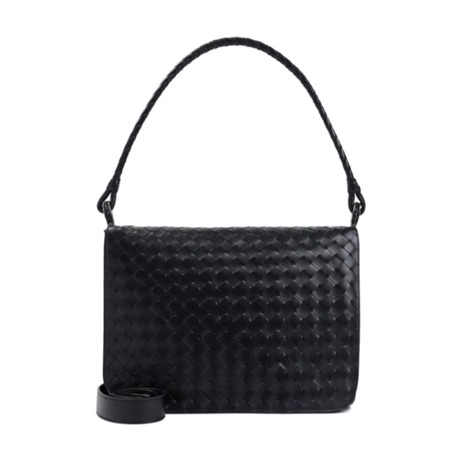 Bottega Veneta Schultertasche Small Wing Intrecciato Shoulder Bag Black