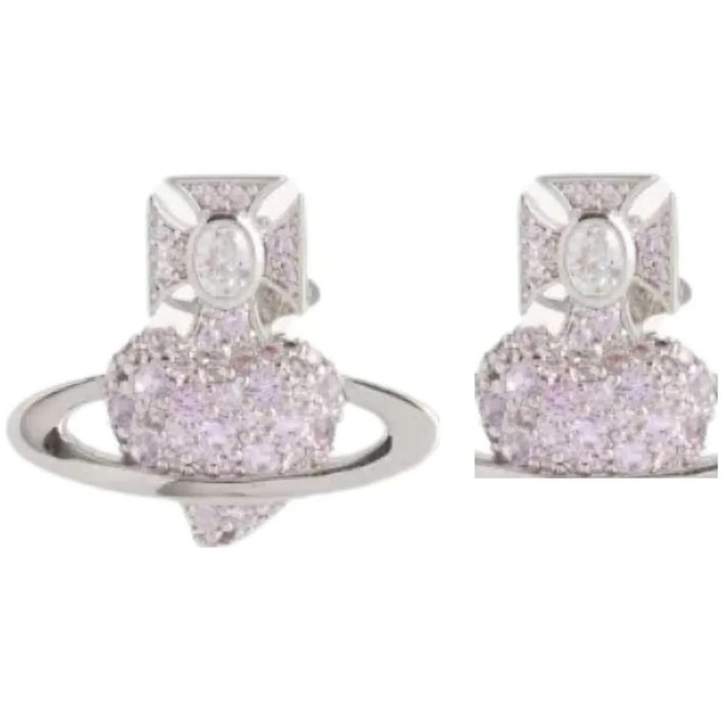 Vivienne Westwood Créoles Bijoux Platinumlilacwhite weiß