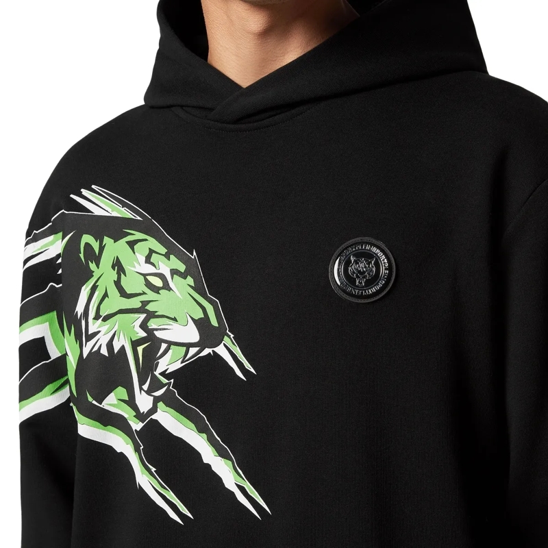 Plein Sport Top Hoodie Tiger schwarz(Image 5)