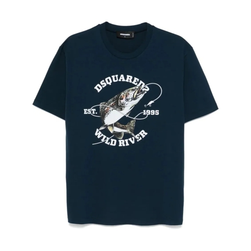 Dsquared2 Graphic-Print T-Shirt Blue T-shirts