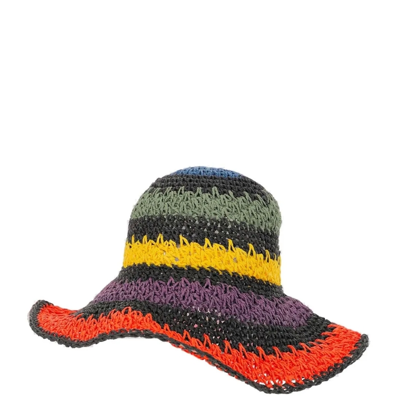 Ruslan Baginskiy Chapeau Woven Straw Hat Multicolor