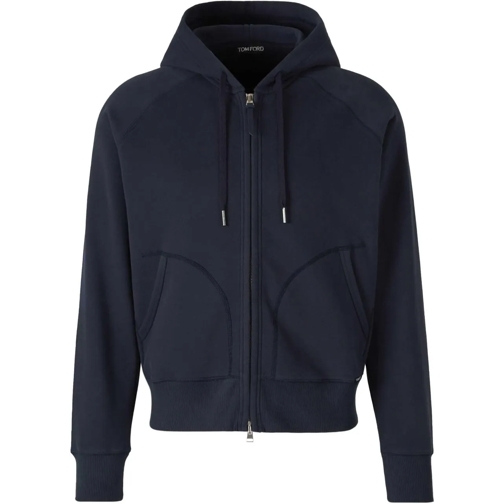 Tom Ford  Cotton Zip Sweatshirt blau