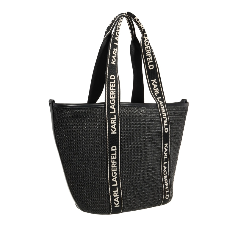 Karl Lagerfeld Shopper K/Essential Raffia Bag Black(Image 3)