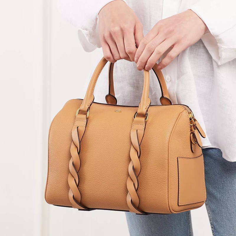 Lauren Ralph Lauren Bowling Bag Kaden Satchel Medium Buff(Image 2)
