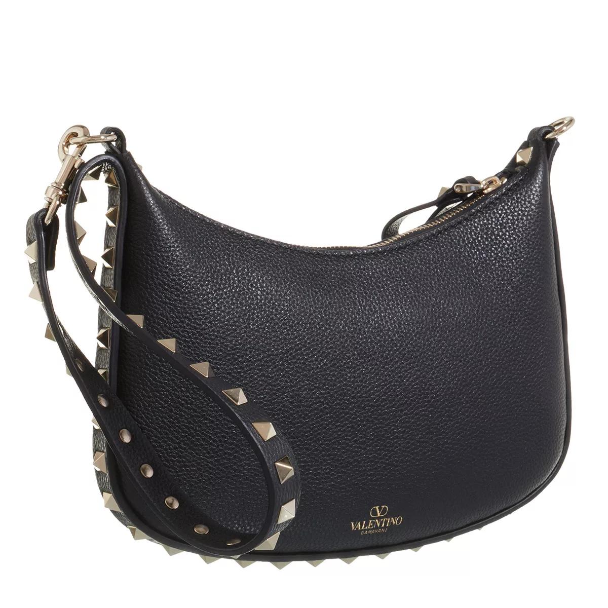 Valentino Garavani Pochettes Rockstud Mini Hobo in zwart