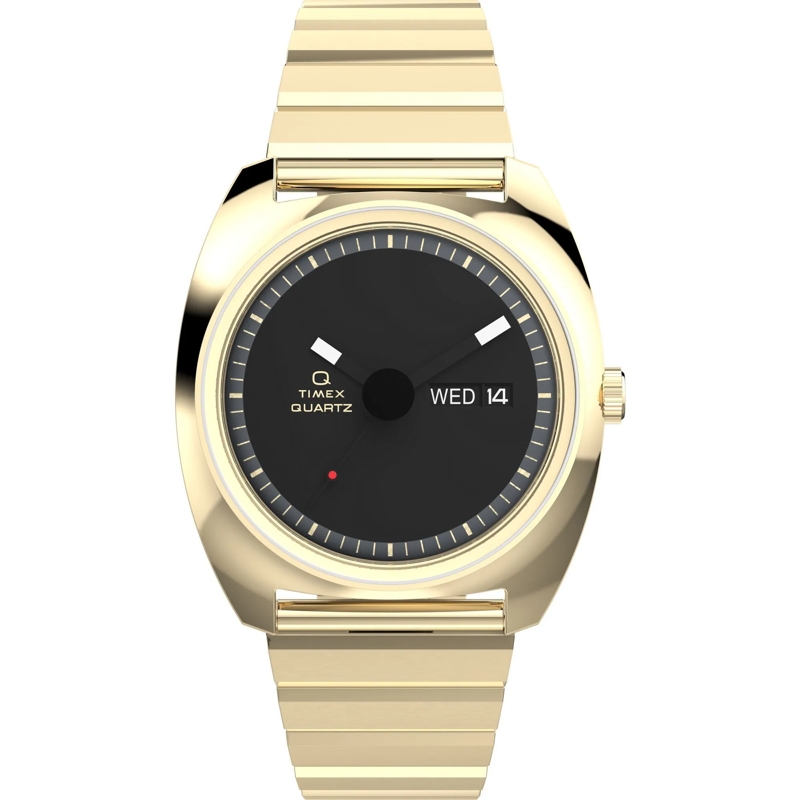 Timex Quarzuhr Quarz-Analoguhr Q Timex® 1975 Enigma gold