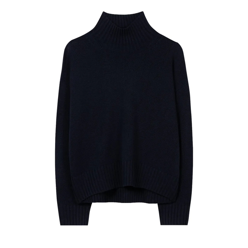 Luisa Cerano Pullover Turtleneck aus Woll-Mix winter navy