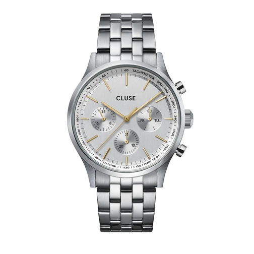 CLUSE Digitaluhr CLUSE Anthéor Multifunction Men's Watch CW21010 Silber farbend