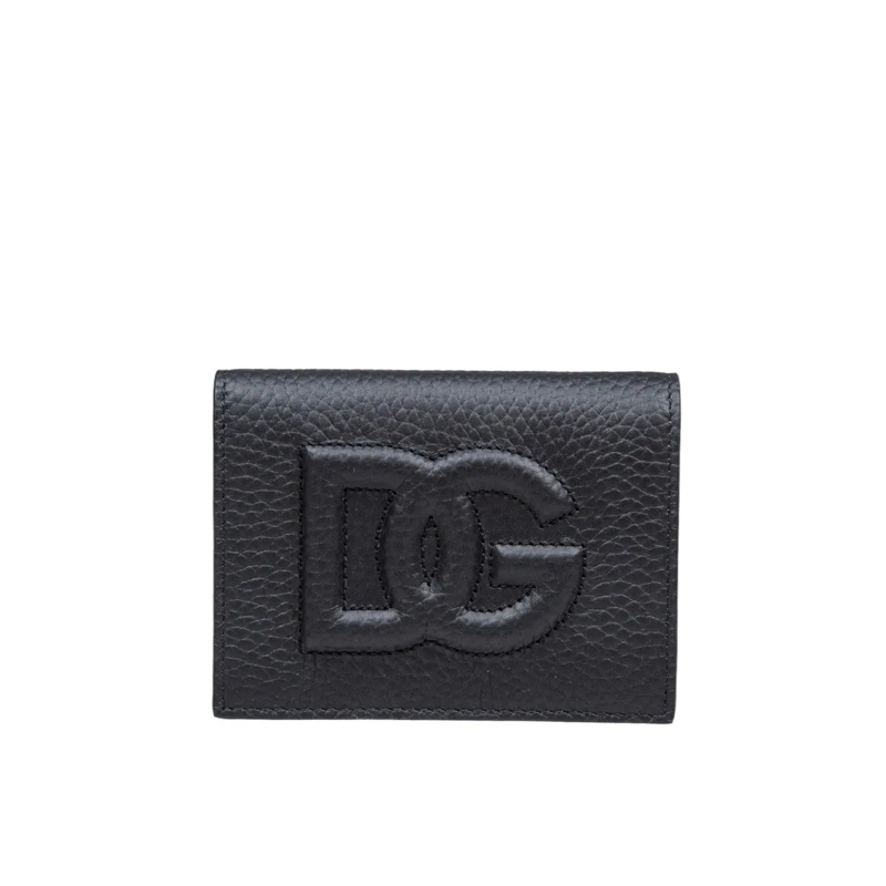 Dolce&Gabbana Geldbörse Leather Card Holder With Dg Logo Black