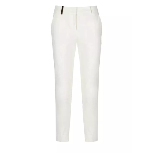 Peserico White Cotton Trousers White 